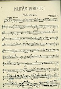 Lipinski - Military concert op.21 for violin - Instrument part - First page